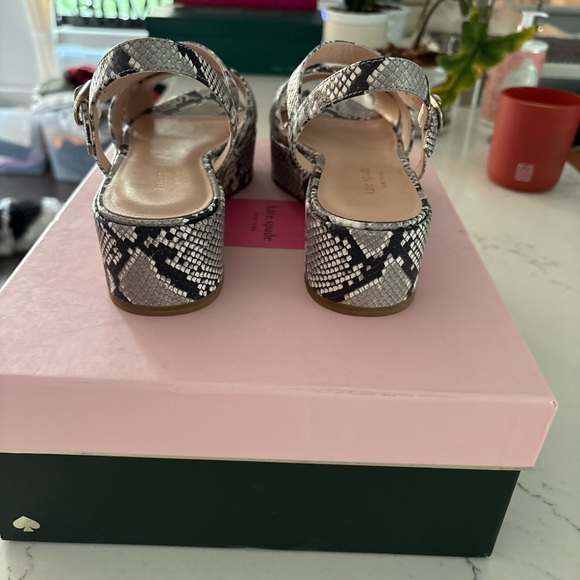 Kate Spade Black and Gray Wedge Shoes - Picture 3 of 6